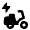 Electric Moped Fill Icon from Rounded Fill - Material Pro Set