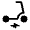 Electric Scooter Fill Icon from Rounded Fill - Material Symbols Set