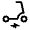 Electric Scooter Icon from Rounded Line - Material Symbols Set