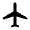 Flight Fill Icon from Rounded Fill - Material Symbols Set