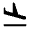 Flight Land Fill Icon from Outlined Fill - Material Symbols Set