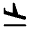 Flight Land Fill Icon from Rounded Fill - Material Symbols Set