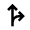 Fork Right Icon from Sharp Line - Material Pro Set