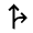 Fork Right Fill Icon from Outlined Fill - Material Symbols Set