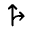 Fork Right Fill Icon from Rounded Fill - Material Symbols Set