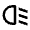 Headlight Low Icon from Outlined Line - Material Pro Set