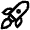 Launch Rocket Icon from Atlas Line Set