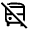 No Transfer Icon from Sharp Line - Material Symbols Set