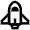 Rocket Icon from Atlas Line Set