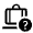 Checked Bag Question Icon from Outlined Line - Material Symbols Set