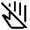 Do Not Touch Icon from Rounded Line - Material Symbols Set