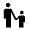 Escalator Warning Fill Icon from Outlined Fill - Material Symbols Set