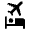 Flights And Hotels Fill Icon from Outlined Fill - Material Symbols Set