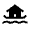 Houseboat Fill Icon from Outlined Fill - Material Symbols Set