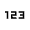 123 Icon from Sharp Line - Material Symbols Set