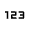 123 Fill Icon from Outlined Fill - Material Symbols Set