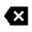 Backspace Fill Icon from Outlined Fill - Material Symbols Set