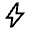Bolt Icon from Outlined Line - Material Symbols Set