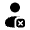 User Cross Icon from Solar Bold Set
