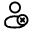 User Cross Icon from Solar Linear Set