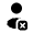 User Cross Rounded Icon from Solar Bold Set