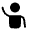 User Hand Up Icon from Solar Bold Set