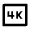 4k Line Icon from Remix Line Set