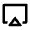 Airplay Line Icon from Remix Line Set