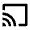 Cast Line Icon from Remix Line Set