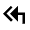 Corner Up Left Double Fill Icon from Remix Fill Set