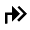 Corner Up Right Double Fill Icon from Remix Fill Set
