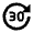 Forward 30 Fill Icon from Remix Fill Set