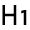 H 1 Icon from Remix Line Set