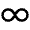 Infinity Fill Icon from Remix Fill Set