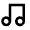 Music 2 Line Icon from Remix Line Set