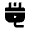 Plug 2 Fill Icon from Remix Fill Set