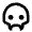 Skull 2 Line Icon from Remix Line Set