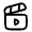 Clapperboard Open Play Icon from Solar Linear Set