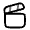 Clapperboard Open Icon from Solar Line Duotone Set