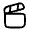Clapperboard Open Icon from Solar Linear Set