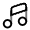 Music Note Icon from Solar Line Duotone Set