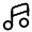 Music Note Icon from Solar Broken Set