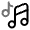 Music Notes Icon from Solar Line Duotone Set