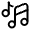 Music Notes Icon from Solar Linear Set