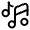 Music Notes Icon from Solar Broken Set