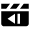 Movies Clapboard Backward Icon from Nova Solid Set