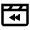 Movies Clapboard Fast Backward Icon from Nova Line Set