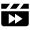 Movies Clapboard Fast Forward Icon from Nova Solid Set