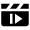 Movies Clapboard Forward Icon from Nova Solid Set