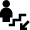 Wayfinding Escalator Down Icon from Nova Solid Set